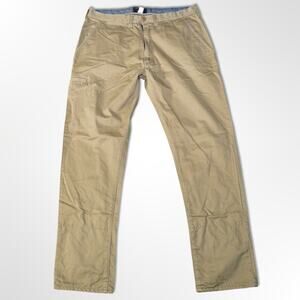 10 Deep Khaki Utility Work Pants - Articulated Knee 38x33